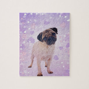 Quebra-cabeça O Pug bonito e aquece a arte de Digitas