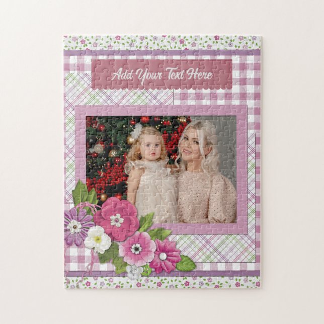 Quebra-cabeça O Quadro Personalizado com Texto Personalizado  (Vertical)