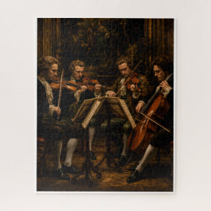 Quebra-cabeça O Quarteto de Cordas Clássico - Pintura a Óleo Vin