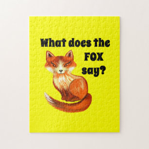 Quebra-cabeça O que faz o Fox para dizer a roupa e os presentes