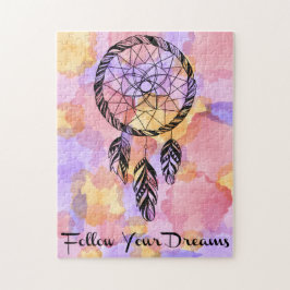 Quebra-cabeça O respingo da pintura segue seus sonhos 11x14