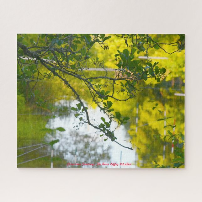 Quebra-cabeça O rio Liffey Kilcullen. Cartões de natal (Horizontal)