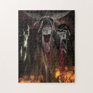 Quebra-cabeça O rubi cai arte do horror