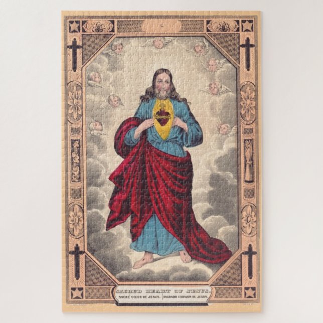 Quebra-cabeça O Sagrado Coração de Jesus (Vertical)