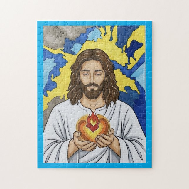 Quebra-cabeça O Sagrado Coração de Jesus (Vertical)