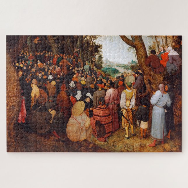 Quebra-cabeça O Sermão das Ruas, John Batista, Pieter Bruegel (Horizontal)