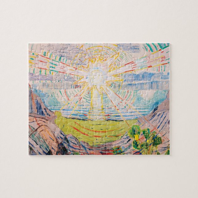 Quebra-cabeça O Sol de Edvard Munch (Horizontal)