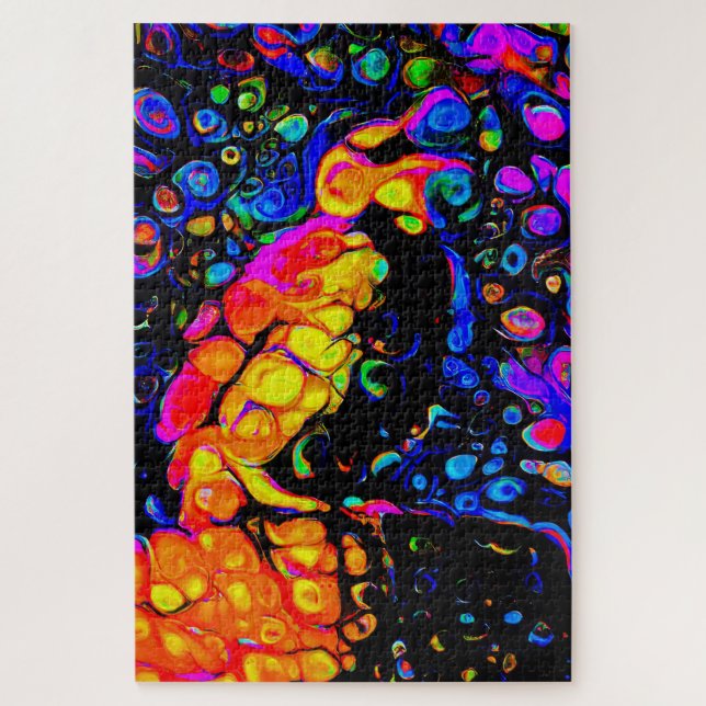 Quebra-cabeça O Solitário Pássaro 4: Estilo de Arte Líquida (Vertical)