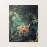 Quebra-cabeça O Swing, os Felizes Acidentes do Swing<br><div class="desc">Jean-Honoré Fragonard (1732-1806) era um pintor e imprimor francês cujo falecido modo Rococo se distinguia por notáveis facilidades,  exuberância e hedonismo. Jean-Honore Fragonard - The Swing,  The Happy Acidents of the Swing,  1767-1768.</div>
