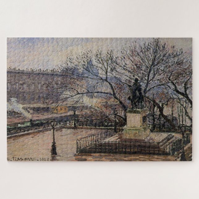 Quebra-cabeça O Terraço Elevado do Pont Neuf e Estátua (Horizontal)