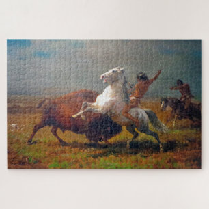 Quebra-cabeça O Último de Buffalo, Albert Bierstadt