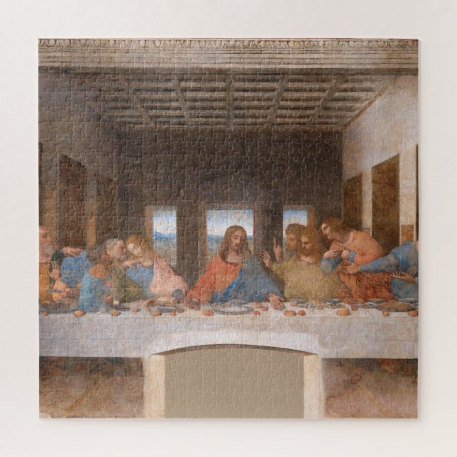 Quebra-cabeça O último jantar de Leonardo Da Vinci (Vertical)