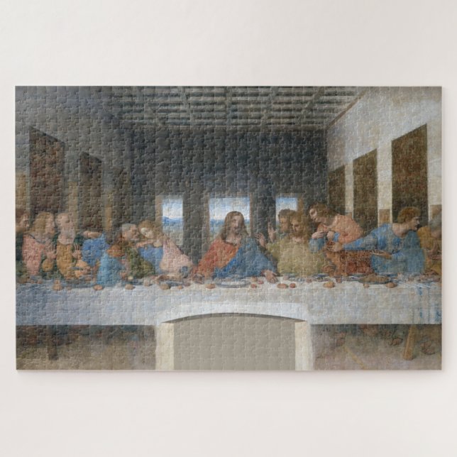 Quebra-cabeça O último jantar, Leonardo da Vinci (Horizontal)