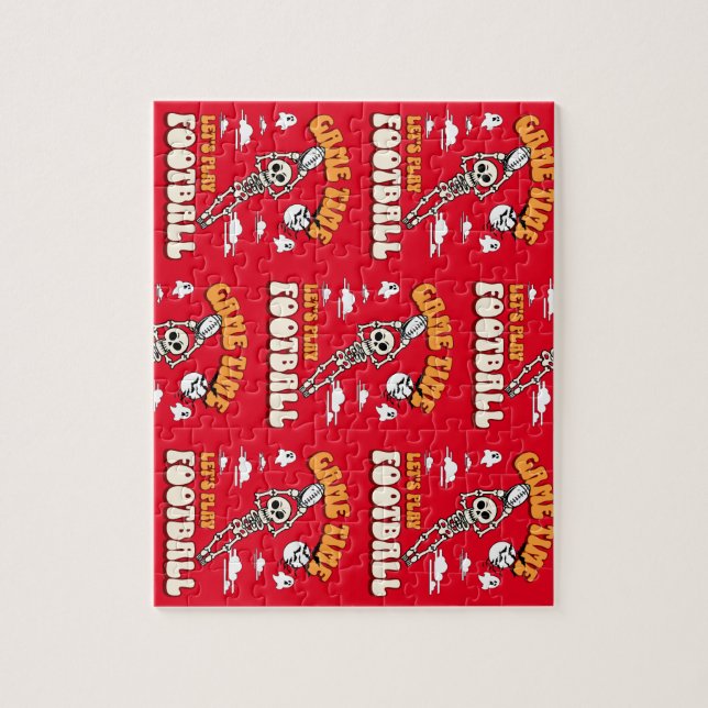 Quebra-cabeça O Vamos do Jogo Joga Futebol Halloween Engraçado (Vertical)