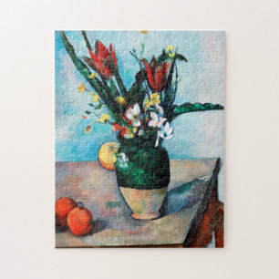 Quebra-cabeça O Vaso de Tulips, Paul Cezanne