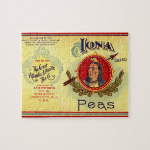 Quebra-cabeça O vegetal do vintage pode etiquetar a arte,