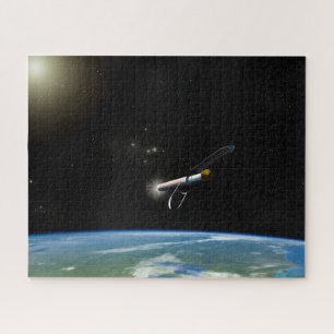 Quebra-cabeça O Veículo De Lançamento Atlas V541 Em Órbita.