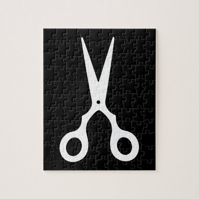 Quebra-cabeça O vetor simples Scissors (escolha sua própria cor) (Vertical)
