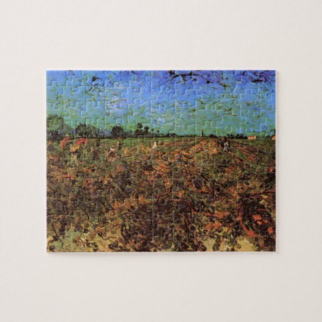 Quebra-cabeça O Vinhedo Verde por Vincent van Gogh (Horizontal)