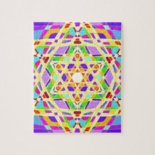 Quebra-cabeça O vitrail. judaico