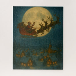 Quebra-cabeça O Voo do Trenó do Papai Noel – Noite de Natal ao L