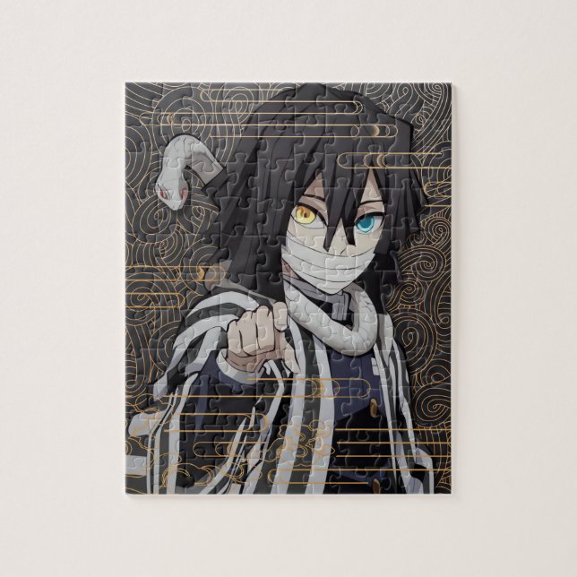 Quebra-cabeça Obanai Iguro Dourado (Vertical)