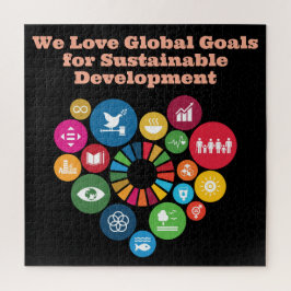 Quebra-cabeça Objetivos Globais Poster Significa Ofertas Persona