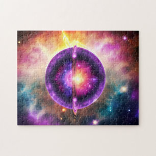 Quebra-cabeça Objeto Interestelar Místico Azul Roxo Cósmico