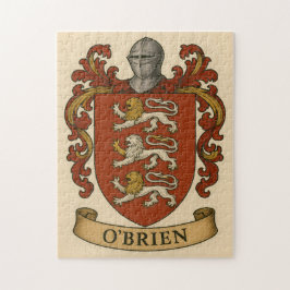 Quebra-cabeça O'Brien Family Crest Silver Plated Puzzle
