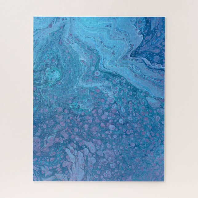 Quebra-cabeça Ocean Breeze 3 Soft Blue Purple Abstract Puzzle (Vertical)