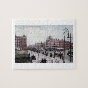 Quebra-cabeça O'Connell Bridge, Dublin, Ireland, Vintage 
