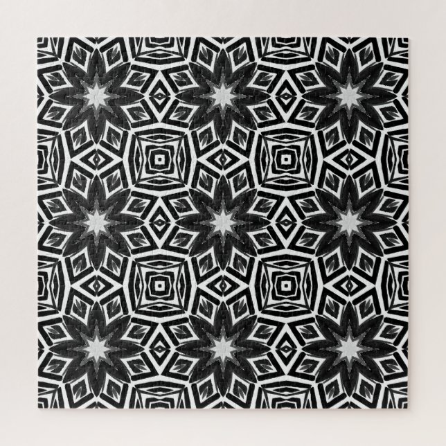 Quebra-cabeça Octógono preto e branco (Vertical)