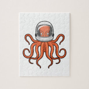 Quebra-cabeça Octopus como astronauta