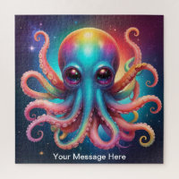 Octopus Cósmico Surreal Arte Arco Arco Arco-Íris