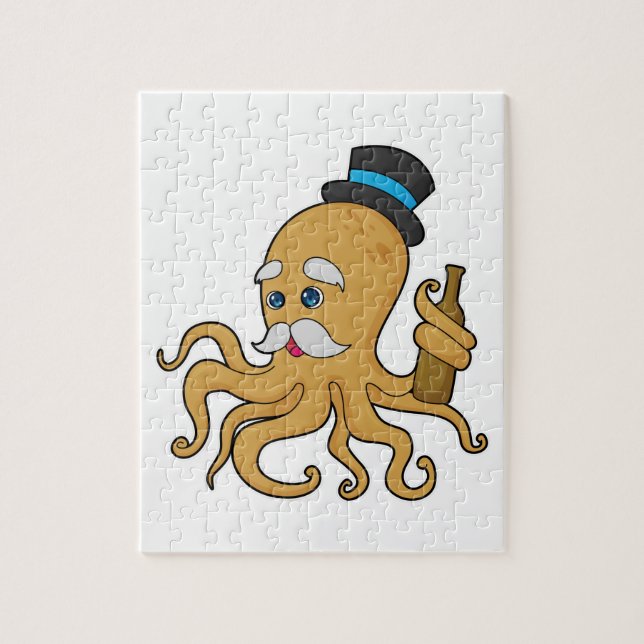 Quebra-cabeça Octopus Gentleman Hat (Vertical)