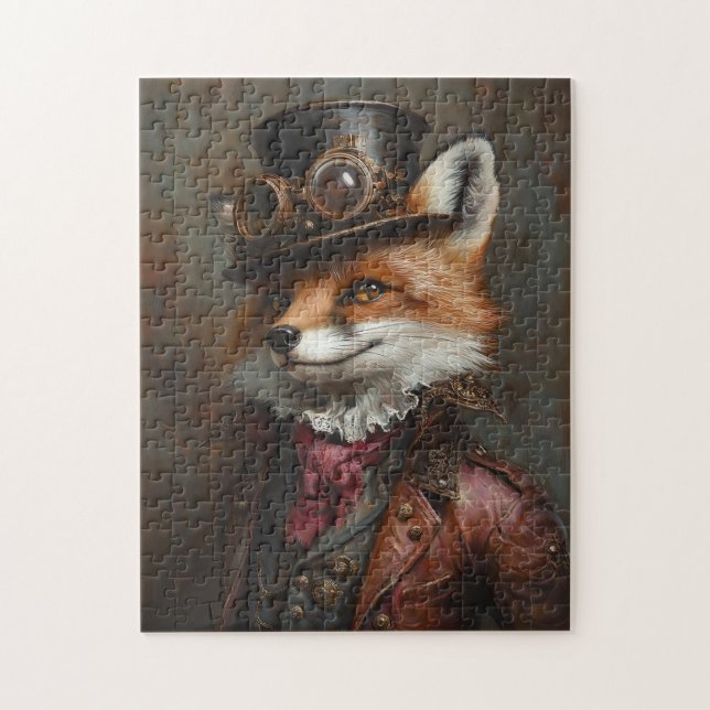 Quebra-cabeça Óculos de Visto de Raposa Steampunk (Vertical)