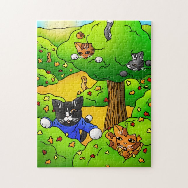 Quebra-cabeça Ocultar e Procurar Gatos (Vertical)