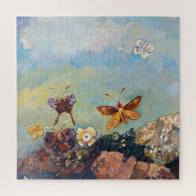 Quebra-cabeça Odilon Redon, Borboletas, 1910 (Vertical)