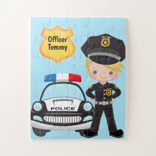 Quebra-cabeça Oficial de Polícia Personalizado e Crianças de C