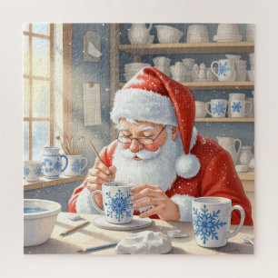 Quebra-cabeça Oficina de Cerâmica do Papai Noel: Cerâmica Pintad