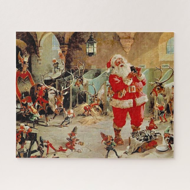 Quebra-cabeça Oficina do Papai Noel 16x20 (Horizontal)