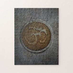 Quebra-cabeça Ohm Sign Puzzle. Spirituality Meets Brain Teaser.