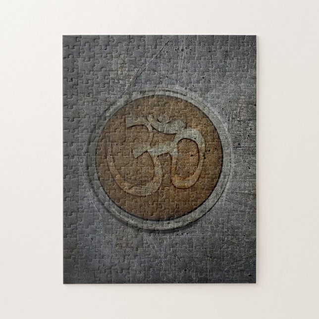 Quebra-cabeça Ohm Sign Puzzle. Spirituality Meets Brain Teaser. (Vertical)