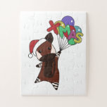 Quebra-cabeça Okapi Christmas Snow Winter Animals Okapis<br><div class="desc">The Okapi for Christmas with Xmas balloons. Funny animals with gifts and snow to the holidays. Also funny for Christmas in July. Okapis are sweet animals and perfect for Christmas.</div>