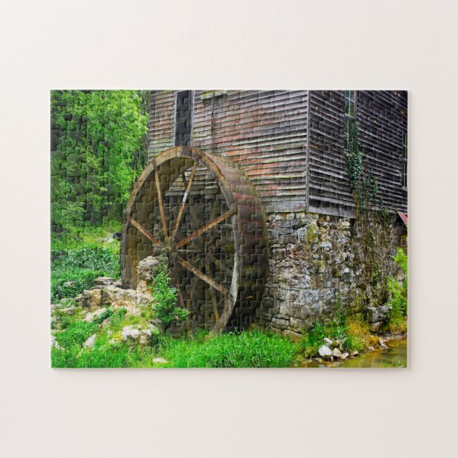 Quebra-cabeça Old Mill Gatlinburg Tennessee. (Horizontal)