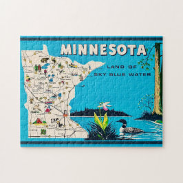 Quebra-cabeça Old Minnesota Map 11x14