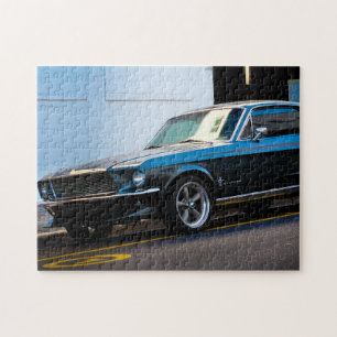Quebra-cabeça Old Muscle Classic Car Details Driver Drive