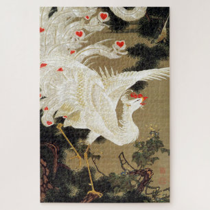 Quebra-cabeça Old Pine Tree e White Phoenix por Ito Jakuchu