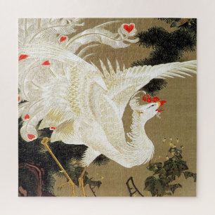 Quebra-cabeça Old Pine Tree e White Phoenix por Ito Jakuchu