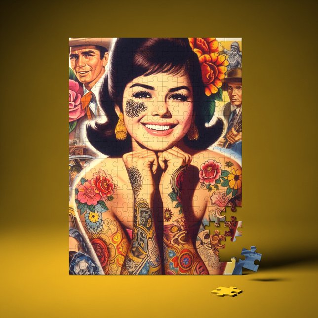 Quebra-cabeça Old School Tattooed Girl (Criador carregado)